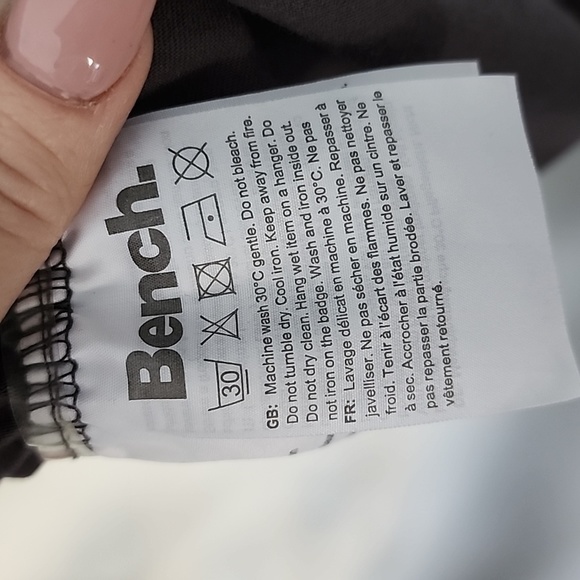 BENCH dark grey black sequins t shirt dress small - Picture 6 of 6